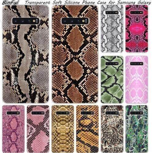 Hot Leopard print Snake skin Silicone Case For Samsung Galaxy S10 S9 S8 Plus S7 Edge A6 A8 Plus A7 A9 2018 A5 2017 Fashion Cover