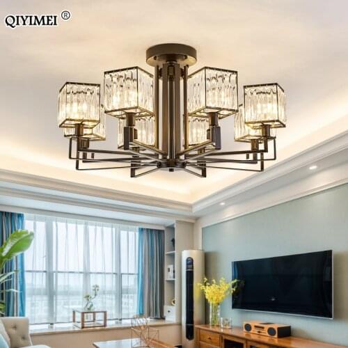 Nordic LED Chandelier Lights Creative Modern Bedroom Living Dining Study Room Hall Kitchen Luminaire Iron Crystal Lamps Lighting