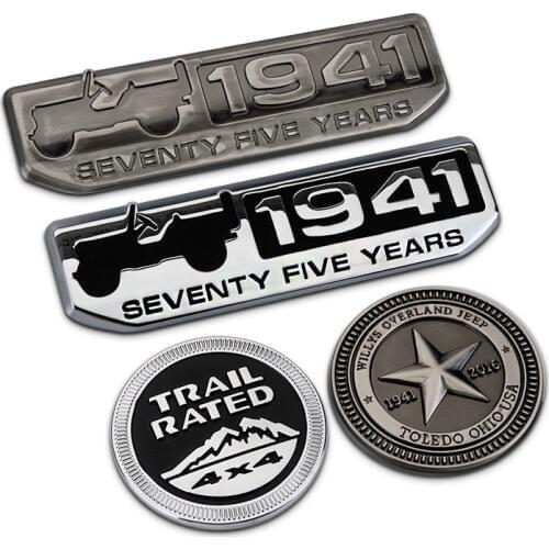 Car Sticker Emblem Badge For Jeep High Country Star 1941 Metal 3 Design 6 Colors Tuning Auto Motorcycle Car Styling Accessories