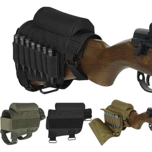 Tactical Military Rifle Cheek Rest Butt Cartridge Pouch Survival Hunting And Equipment Nylon Pouch Magazine Holder For Hunting