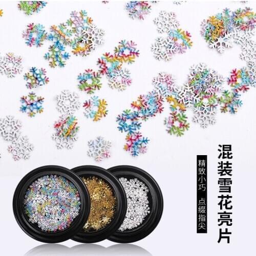 Nail Art Decoration Ultra-thin glitter sequins 5mm snowflake sequin series Nail Decoration Nail Sticker 10g
