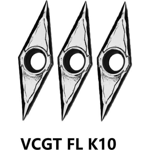 VCGT Carbide Inserts for Aluminum VCGT110302 VCGT110304 VCGT160402 VCGT160404 VCGT160408 VCGT160412 VCGT220530 FL K10 Lathe Tool