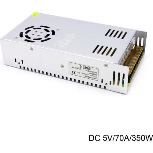 AC Input 110/220V by switch to DC Constant 5V 70A 350W Led Display Professional Transformer Power Supply