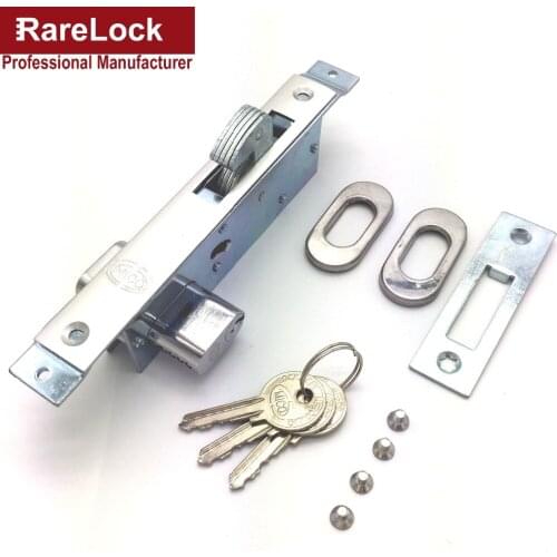 Sliding Door Lock with 3 keys for Bedroom Bathroom Accessory DIY Home Hardware Rarelock a