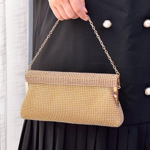 Clutch Female Silver Day Clutch Wedding Purse Party Banquet Black/Gold Bolsas Mujer Women Evening Clutch Bag Diamond