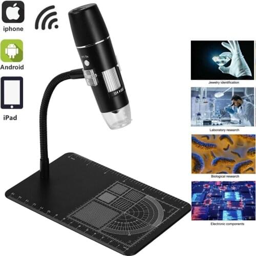 1000X Digital Microscope HD USB WiFi Mobile Phone Microscope LED Electronic Microscope Camera for Smartphone PCB Inspection Tool