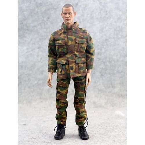 12-inch Figure Doll Toy Model Jacket Pants Combat Uniform Suit 1/6 Scale Russian Soldier Uniform Camouflage Suit