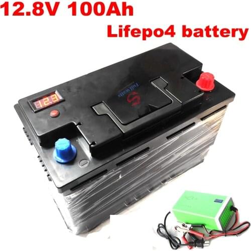 12V 100Ah LiFePO4 Battery Pack With BMS Lithium Power Golf Cart Batteries 3000 Cycles RV Campers Off-Road Off-grid Solar energy
