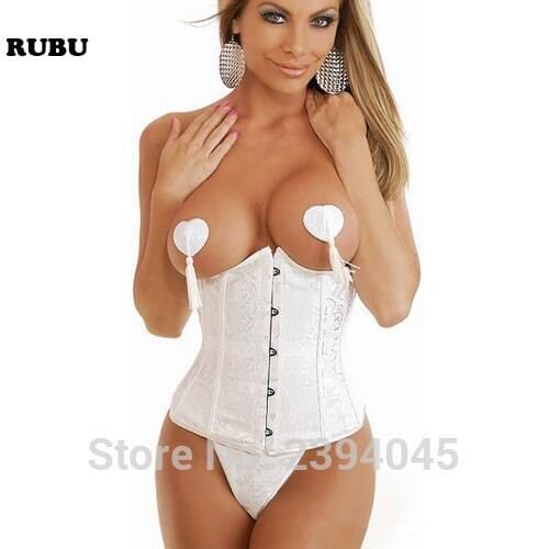 2016 Hot sale Steel Bones Waist Sexy Lovely Pure New Women Satin SexyTop Corset Brocade Body Shaper