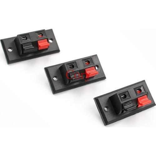 5pcs Terminal clip 2 Positions Connector Terminal Push in Jack Spring Load Audio Speaker Terminals Butterfly test clip CZYC