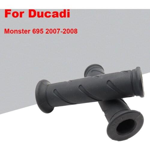 For Ducadi Monster 695 2007-2008 Motorcycle Refitting Accessories, Anti-skid Handle and Rubber High Quality Aluminum, PVC black