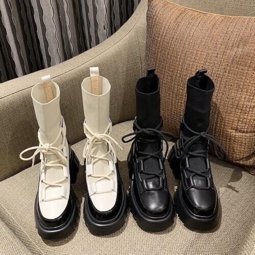 Martin boots thick-soled womens boots autumn and winter new style short boots womens tide zipper boots short boots Z643