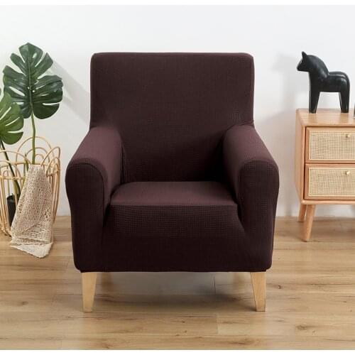 Waterproof Single Armchair Recliner Chair Cover Black Couch Cover Stretch Spandex Couch Slipcover Sofa Covers for Living Room