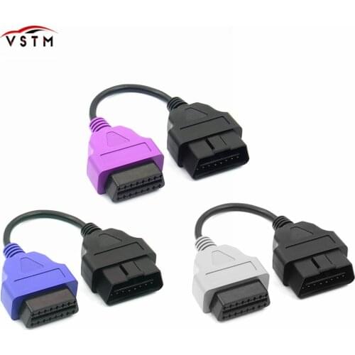 For Fiat ECU 3 pcs Cables for FIAT ECU Scan & Multiecuscan Adaptor OBD2 Connector Diagnostic Adapter Cable