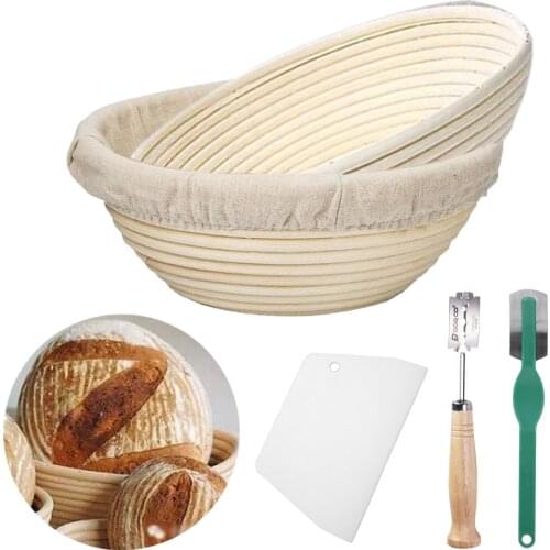 Round /Oval Banneton Bread Basket Brotform Bread Fermentation Rattan Basket Dough Mass Bread Proofing Proving Basket DIY Tool