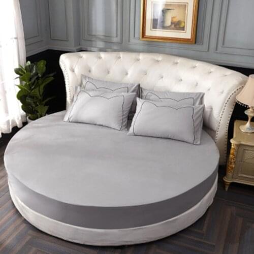Round Anti-pull Mattress Cover Bedding Fitted Sheet with Elastic Band Mattress Protector Pad Air-Permeable