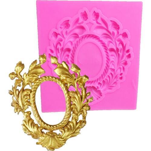 Lace border Frame silicone mold fondant lace mold cake decorating tools chocolate gumpaste mold T1064