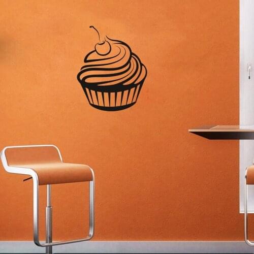 Muffins,Cupcakes,Cake, Sweets, Cafe, Dessert, Waffle,Fast food,Food,Pastry, Wall Decal Window Sticker Handmade A8-013
