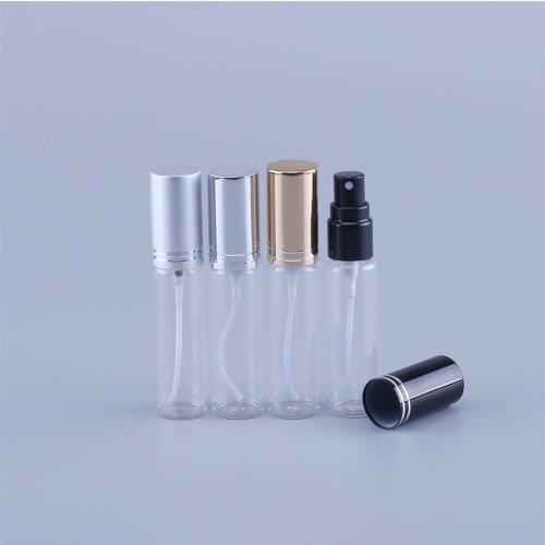 100pcs 10ml Refillable Perfume Spray Bottle Aluminum Spray Atomizer Portable Travel Cosmetic Container Perfume Bottles