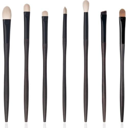 Professional Handmade Makeup Brushes Set Saibikoho Goat Hair Synthetic Fiber Eye Shadow Eyebrow Brush Ebony Handle Make Up Brush