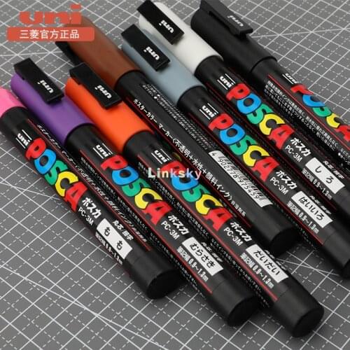 Uni Posca Paint Marker FULL RANGE Bundle Set , Mitsubishi Poster Colour ALL COLOR Marking Pen Fine Point ( PC-3M )