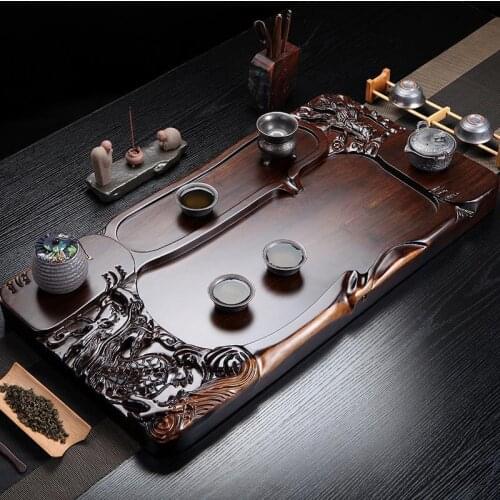 Kung Fu Set Table Puer Sunum Tepsi Accessories Para Servir Te Chino Bandeja Chinese Serving Gongfu Holder Tea Tray