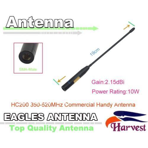 New SMA-Male Connector Original Harvest Eagles Antenna for Two-way radio HC200 350-520MHz Commercial Handy Antenna for Radio