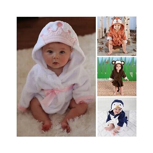 New Luvable Friends Animal Charater Square Hooded Bath Towel Set Baby Product Cartoon Baby Robe Infant Bath Towels