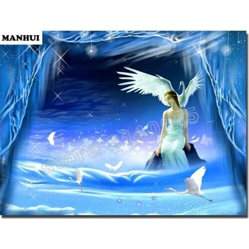 New DIY Diamond painting Angel cross stitch Needlework 5D Spuare diamond embroidery resin diamond picture mosaic BEF388