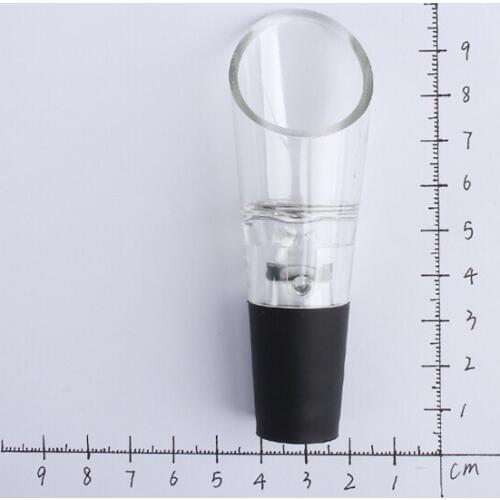 1pcs Red Wine Drink Pourer Aerator Plastic Wine Flow Water Pourer Pour Spout with Rubber Bottle Stopper Decanter Bar Tools