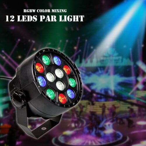 Flat LED Par Light RGBW DMX512 led stage light For Disco Music DJ projector machine Light Equipments Professional Stage Light