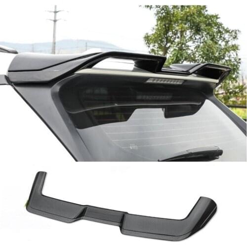 High Quality ABS Black & ABS Carbon Fiber Rear Trunk Roof Spoiler Wing Fits For Toyota RAV4 2020 2021 2022