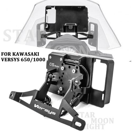 Motorcycle Stand Holder Phone Mobile Phone GPS Navigation Plate Bracket For Kawasaki Versys 650 Versys 1000 2015 2016 2017