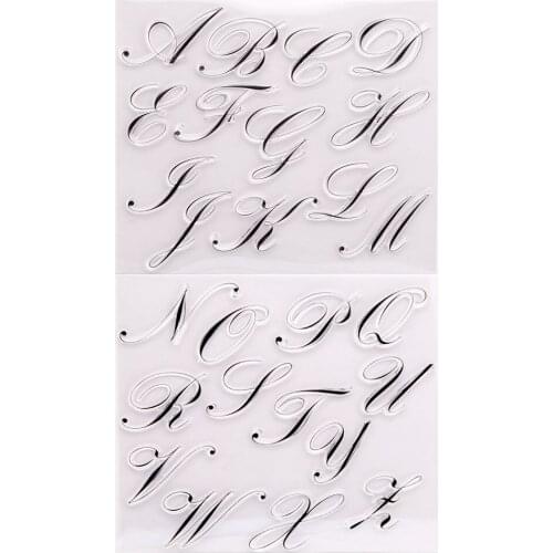 CLEAR STAMPS Letter Alphabet Scrapbook Handmade Card Album Paper Craft Rubber Transparent Silicon Stamp