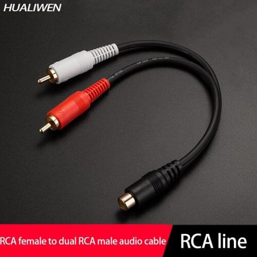 RCA line Lotus 1 female to 2 male audio cable RCA female to double RCA male one point two lines