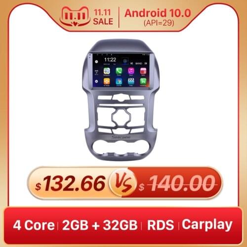 Seicane Android 10.0 RAM 2GB ROM 32GB 2.5D IPS Car GPS Radio Stereo Unit Player for 2011 2012 2013 2014 2015 2016 Ford Ranger