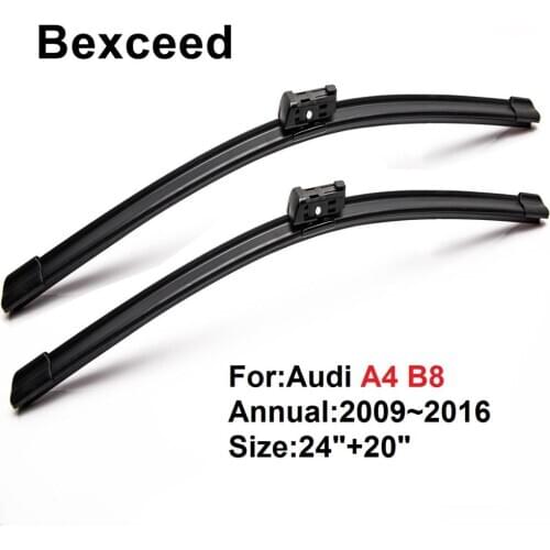 Wiper Blade for Audi A4 B8 Windscreen Bexceed Car Windshield 24"+20" 2009 2010 2011 2012 2013 2014 2015 2016