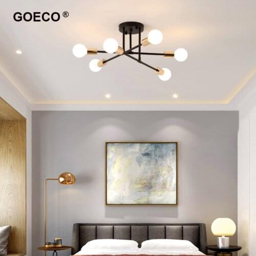Modern Nordic Ceiling Lamp Golden Chandelier For Home Living Room Dining Room Bedroom 6 Heads Lighting Fixtures Home Decor