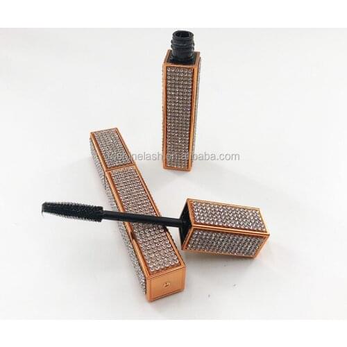 3D Mascara Lengthening Black Lash Eyelash Extension Eye Lashes Brush Beauty Makeup Long-wearing Gold Color Mascara