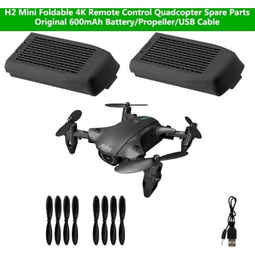H2 Mini Size 4K Aerial RC Drone Spare Parts Original 600mAh Battery/Propeller/USB Cable For H2 4K HD Remote Control Quadcopter