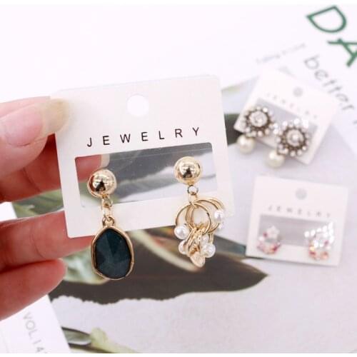 Fashion 100PCS/lot 4.7x4cm White Paper PVC Drop Earring Hang Card Jewelry Accessories Display Packing Card Holder Wholesale