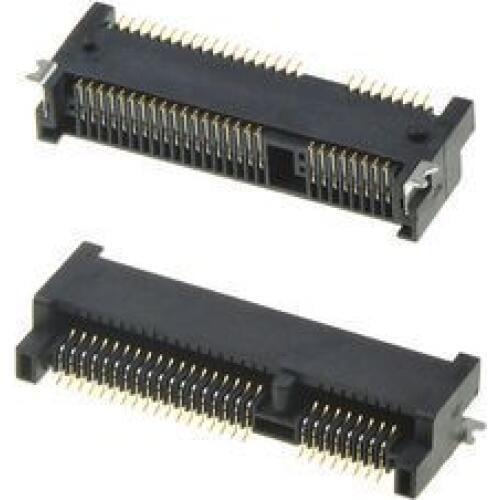 100pcs/lot 52Pin Mini Pcie connecter 4.0H can through Reflow soldering Provide a package library free shipping in the stock