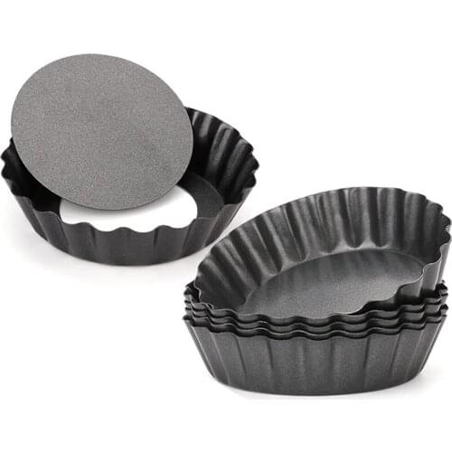 12 Pcs Egg Tart Molds, 3Inch Mini Tart Pans Removable Bottom, Cupcake Cake Muffin Mold Tin Pan Baking Tool
