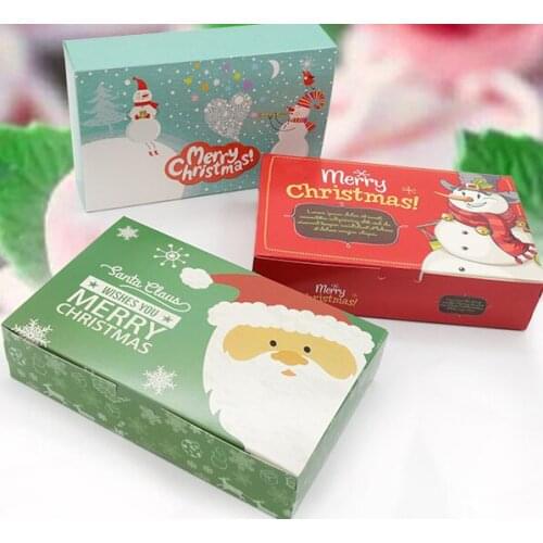 21.5*13.5*5cm cake box Christmas gingerbread handmade cookie dessert packing boxes party gift package favors supply 3