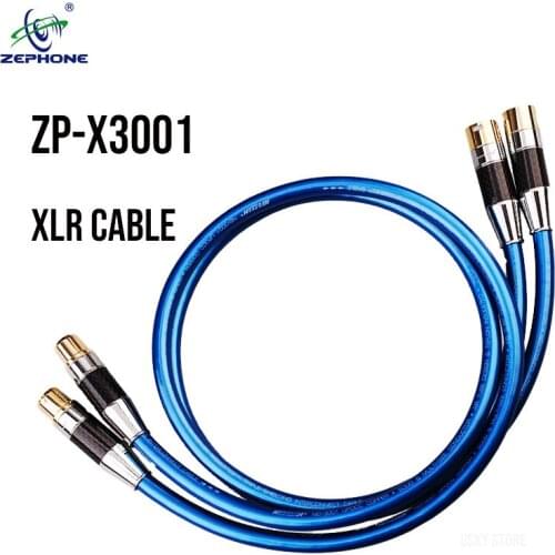 Zephone - ZP-X/R3001 3 pin XLR Male To Female Balanced Cable, with Al-Mylar & OFC Woven Covered Audio Cable