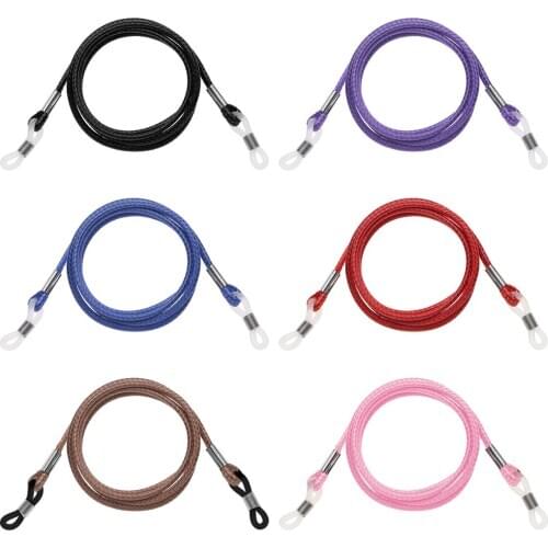 4/6Pcs Multicolor Leather Glasses Strap Adjustabl Sunglasses Chain Eyeglasses Rope Eyeglass Lanyard Holder Eyewear Retainer Cord