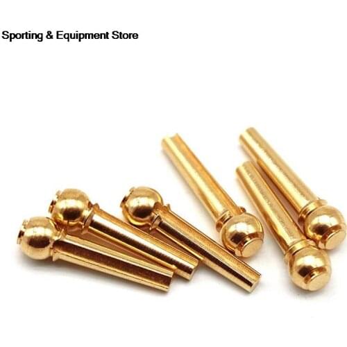 6Pcs Guitar Strings Nail Metal Acoustic Guitar Bridge Pins Guitar Strings Fixed Cone