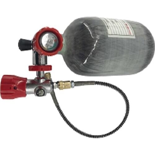 AC102101 2L Carbon Fiber Tank With PCP Valve PCP Filling Station 4500Psi Paintball Airsoft Compressed Air Guns For Hunting