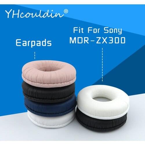 Earpads For Sony MDR-ZX300 MDR ZX300 Headphone Accessaries Replacement Ear Cushions Wrinkled Leather Soft Material