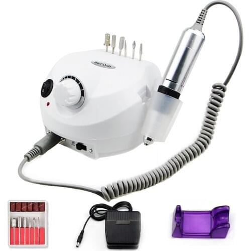 35000RPM Nail File Electric Nail Drill Pro Manicure Machine Mill Cutter Set Metal Handle Accessories Nail Tools for Nail Salon